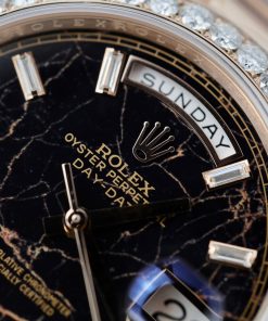 Rolex Day-Date Gold Wrapped Custom Moissanite Diamonds Eisenkiesel Dial GMF 40mm (2)