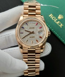 Rolex Day-Date Gold Wrapped Custom Moissanite Diamonds GM V3 (12)