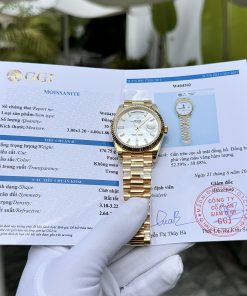 Rolex Day-Date Gold Wrapped Customs Mother Of Pearl Dial & Moissanite GM V3 40mm (6)