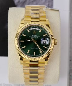 Rolex Day-Date Gold Wrapped Green Dial Best Replica GMF (2)