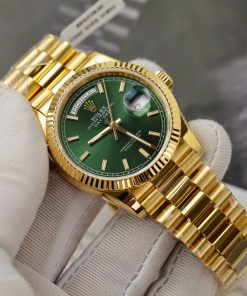 Rolex Day-Date Gold Wrapped Green Dial Best Replica GMF (2)