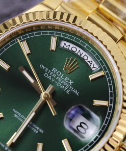 Rolex Day-Date Gold Wrapped Green Dial Best Replica GMF (2)