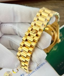 Rolex Day-Date Gold Wrapped Replica Watches Yellow Champagne Dial GMF 36mm (1)