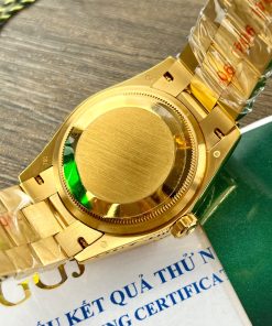 Rolex Day-Date Gold Wrapped Replica Watches Yellow Champagne Dial GMF 36mm (1)