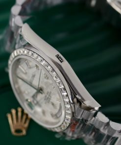 Rolex Day-Date Meteorite Dial Customs Moissanite Diamonds 40mm (10)