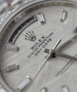 Rolex Day-Date Meteorite Dial Customs Moissanite Diamonds 40mm (10)