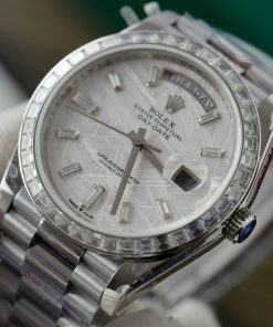 Rolex Day-Date Meteorite Dial Customs Moissanite Diamonds 40mm (10)