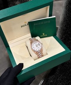 Rolex Day-Date Meteorite Dial Replica Watch Gold Wrapped Moissanite Diamonds 36mm (2)