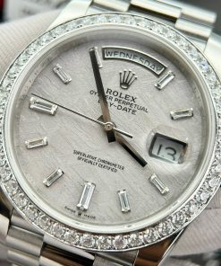 Rolex Day-Date Meteorite Moissanite Diamonds Bezel GM Factory 40mm (2)