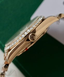 Rolex Day-Date Mother Of Pearl Dial Customs Moissanite Diamonds GMF 40mm