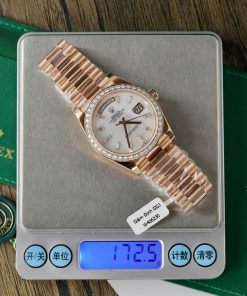 Rolex Day-Date Mother Of Pearl Dial Customs Moissanite Diamonds GMF 40mm