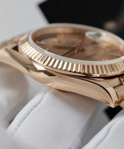 Rolex Day-Date Replica 11 Watch Pink Dial Gold Wrapped GM Factory 40mm (2)