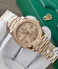 Rolex Day-Date Replica 11 Watch Pink Dial Gold Wrapped GM Factory 40mm (2)