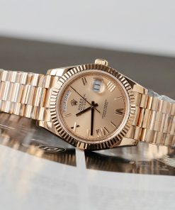 Rolex Day-Date Replica 11 Watch Pink Dial Gold Wrapped GM Factory 40mm (2)