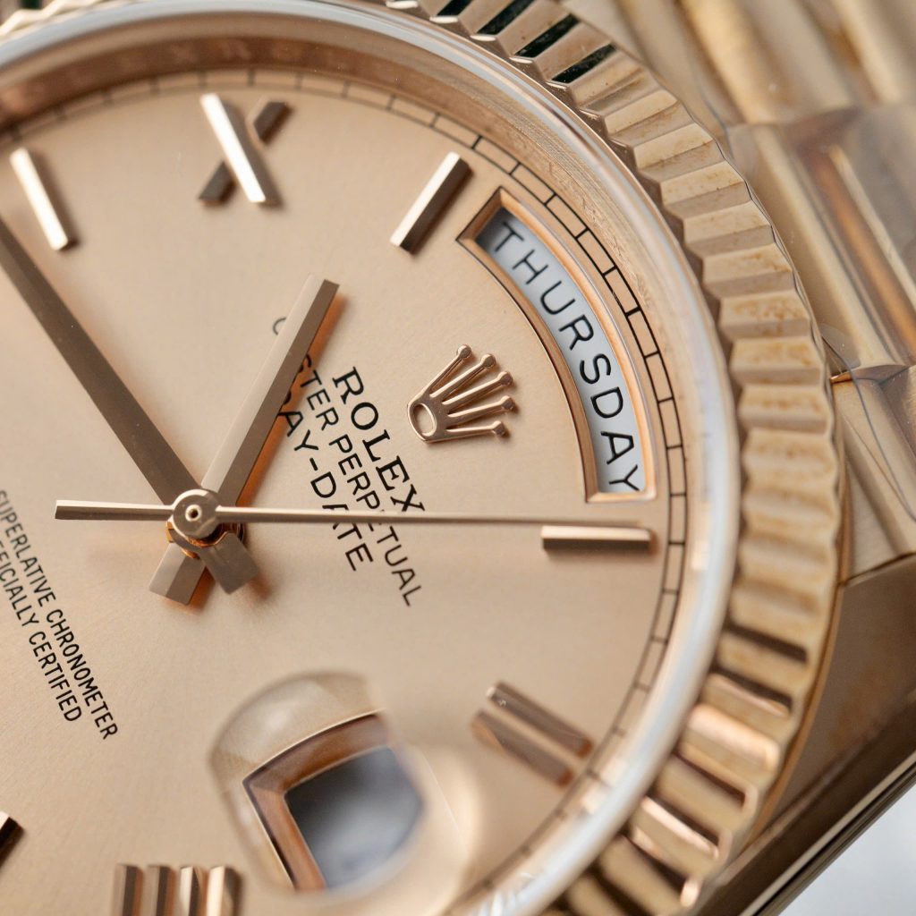 Rolex Day-Date Replica 11 Watch Pink Dial Gold Wrapped GM Factory 40mm (2)