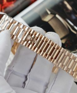 Rolex Day-Date Replica 11 Watch Pink Dial Gold Wrapped GM Factory 40mm (2)