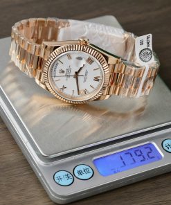 Rolex Day-Date Replica Watch White Dial Gold Wrapped GM Factory 40mm (2)