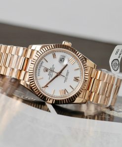 Rolex Day-Date Replica Watch White Dial Gold Wrapped GM Factory 40mm (2)