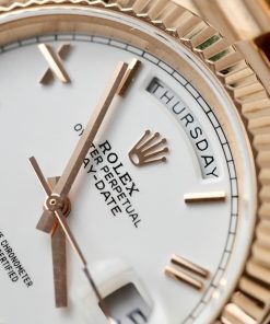 Rolex Day-Date Replica Watch White Dial Gold Wrapped GM Factory 40mm (2)