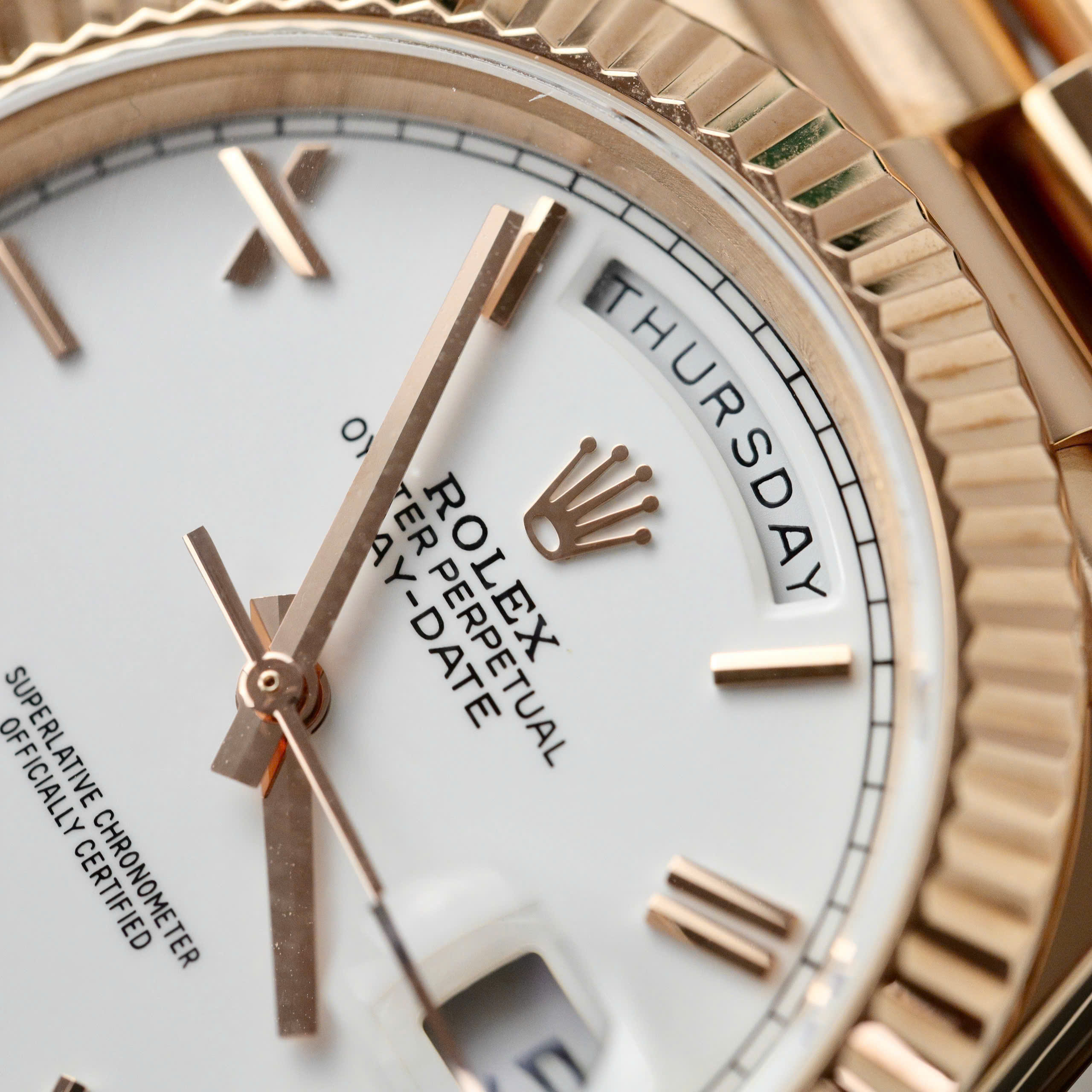 Rolex Day-Date Replica Watch White Dial Gold Wrapped GM Factory 40mm (6) Rolex Day-Date Replica Watch White Dial Gold Wrapped GM Factory 40mm (2)