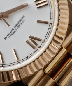 Rolex Day-Date Replica Watch White Dial Gold Wrapped GM Factory 40mm (2)