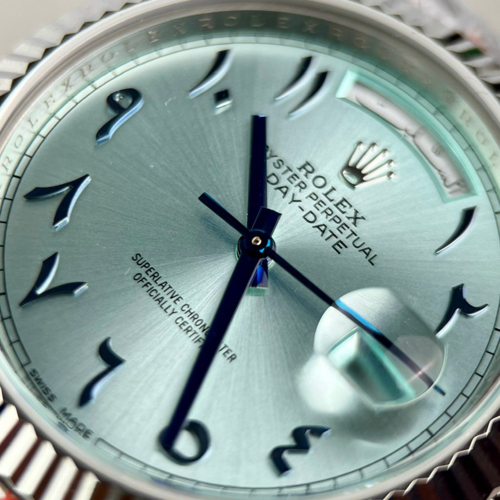 Rolex Day-Date Replica Watches Best Quality Ice Blue Abaric Dial 40mm (1)