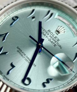 Rolex Day-Date Replica Watches Best Quality Ice Blue Abaric Dial 40mm (1)