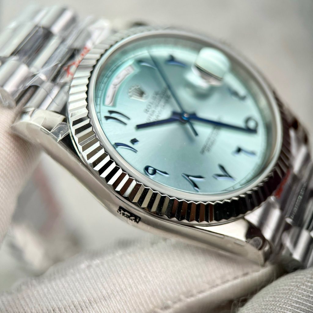Rolex Day-Date Replica Watches Best Quality Ice Blue Abaric Dial 40mm (1)