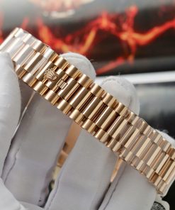 Rolex Day-Date Rose Gold Wrapped Customs Mother Of Pearl Dial & Moissanite GM V3 40mm (14)