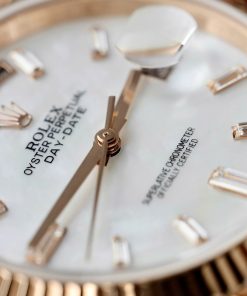 Rolex Day-Date Rose Gold Wrapped Customs Mother Of Pearl Dial & Moissanite GM V3 40mm (14)