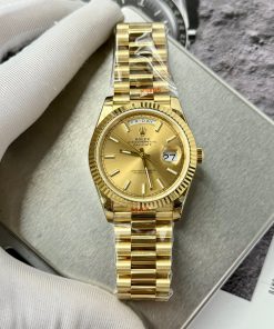 Rolex Day-Date Yellow Champagne Dial Best Replica GM Factory 176 Gram 40mm (1)
