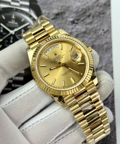 Rolex Day-Date Yellow Champagne Dial Best Replica GM Factory 176 Gram 40mm (1)