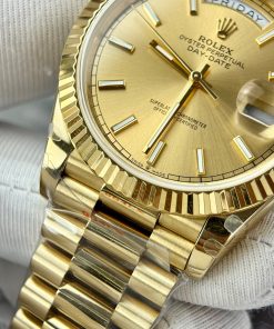 Rolex Day-Date Yellow Champagne Dial Best Replica GM Factory 176 Gram 40mm (1)