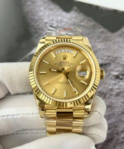 Rolex Day-Date Yellow Champagne Dial Best Replica GM Factory 176 Gram 40mm (1)