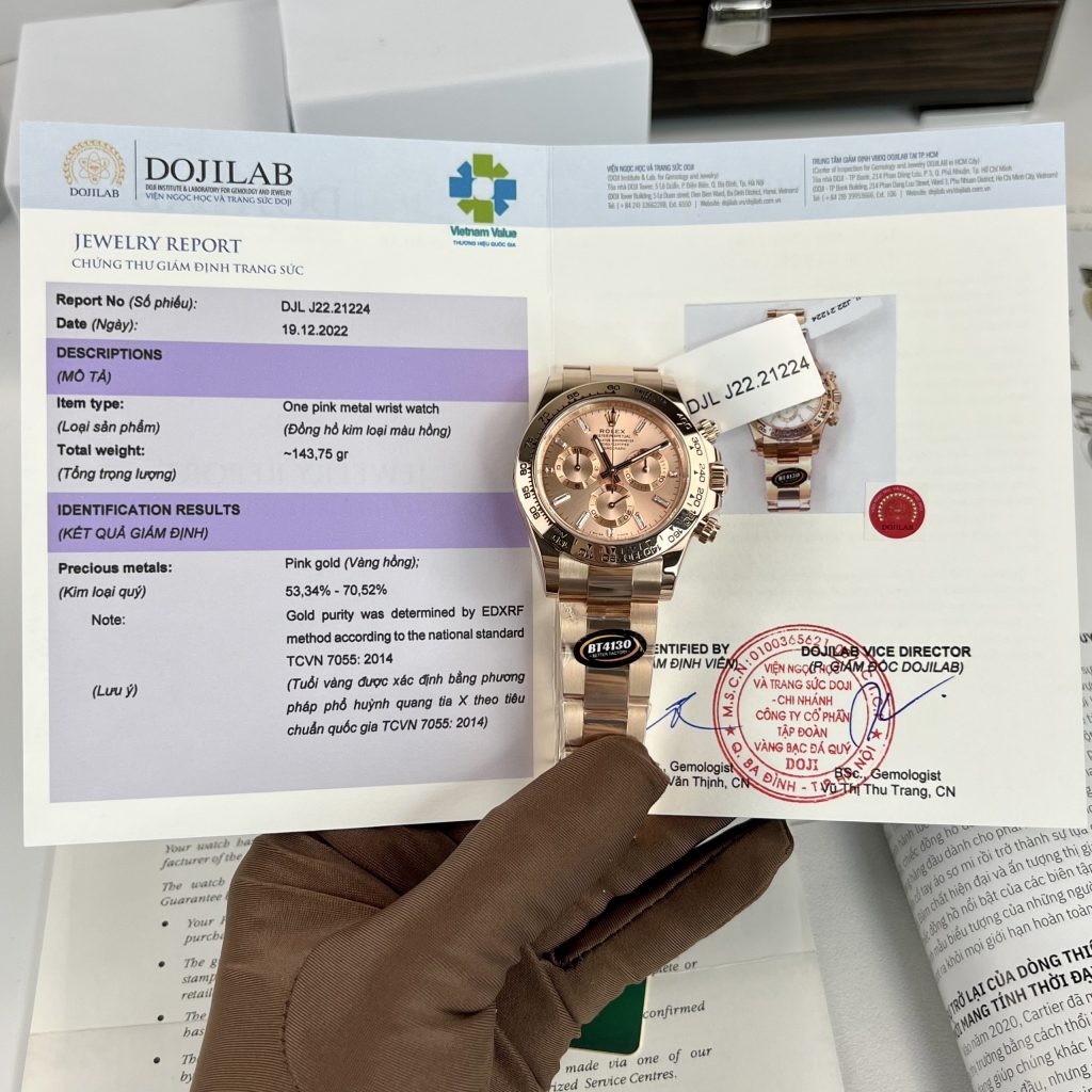 Rolex Daytona 116505 Replica Watches 18K Gold Wrapped Pink Dial 40mm (1)