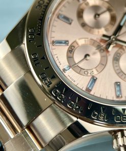 Rolex Daytona 116505 Replica Watches 18K Gold Wrapped Pink Dial 40mm (1)