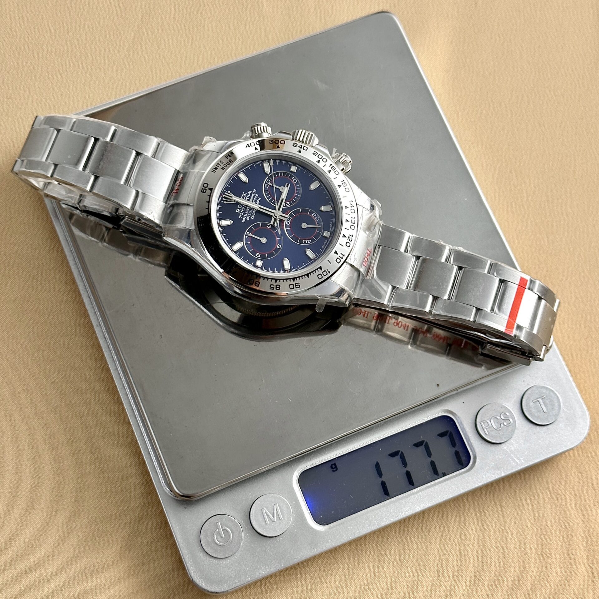 Rolex Daytona 116509 Weight Correction Watch 173gram Blue Dial 40mm (2) Rolex Daytona 116509 Weight Correction Watch 173gram Blue Dial 40mm (1)