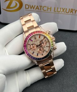Rolex Daytona 116595RBOW 18K Solid Gold & Naturals Diamonds Gemstones 40mm (1)