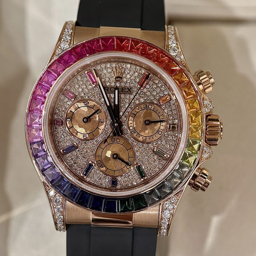 Rolex Daytona 116595RBOWDP Natural Diamond & Ruby Solid Gold Watch (4)