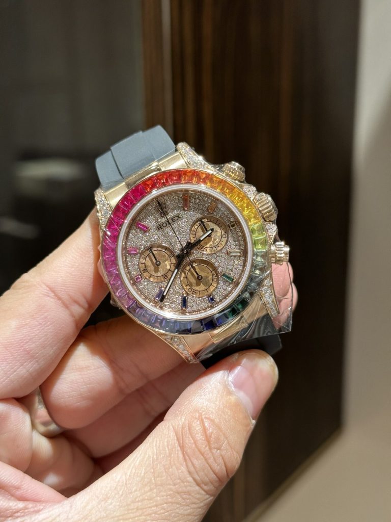 Rolex Daytona 116595RBOWDP Natural Diamond & Ruby Solid Gold Watch (4)