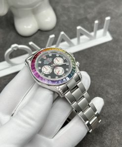 Rolex Daytona 116599 Rainbow 18K White Gold Natural Diamonds & Gemstones 40mm (5)