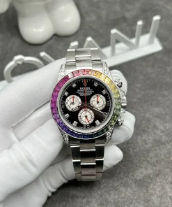 Rolex Daytona 116599 Rainbow 18K White Gold Natural Diamonds & Gemstones 40mm (5)