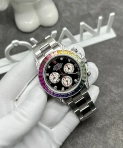Rolex Daytona 116599 Rainbow 18K White Gold Natural Diamonds & Gemstones 40mm (5)