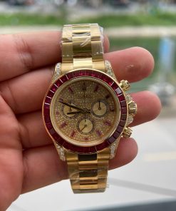 Rolex Daytona 126598TRU Replica Watch Custom Solid Gold 18K + Ruby + Natural Diamonds 40mm (1)