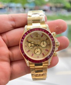 Rolex Daytona 126598TRU Replica Watch Custom Solid Gold 18K + Ruby + Natural Diamonds 40mm (1)