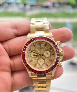 Rolex Daytona 126598TRU Replica Watch Custom Solid Gold 18K + Ruby + Natural Diamonds 40mm (1)