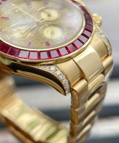 Rolex Daytona 126598TRU Replica Watch Custom Solid Gold 18K + Ruby + Natural Diamonds 40mm (1)