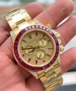 Rolex Daytona 126598TRU Replica Watch Custom Solid Gold 18K + Ruby + Natural Diamonds 40mm (1)