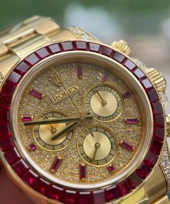 Rolex Daytona 126598TRU Replica Watch Custom Solid Gold 18K + Ruby + Natural Diamonds 40mm (1)