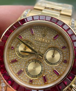 Rolex Daytona 126598TRU Replica Watch Custom Solid Gold 18K + Ruby + Natural Diamonds 40mm (1)